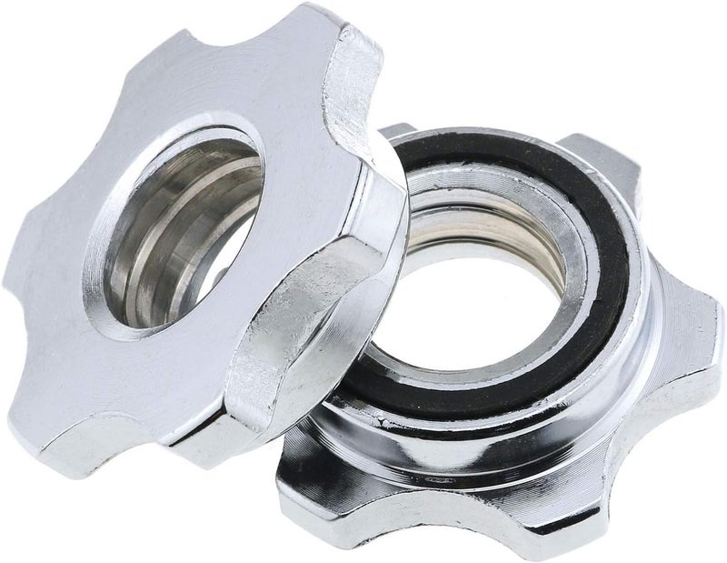 Eoutstanding Barbells Hex Nut 2PCS 1nch/25mm Spin Lock Collar Screws Dumbbell Spinlock Collars - Image 3